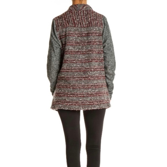 LUCKY Brand Waterfall Cardigan Chunky Knit Open Drape Sweater Wool Blend Cozy - Picture 9 of 14